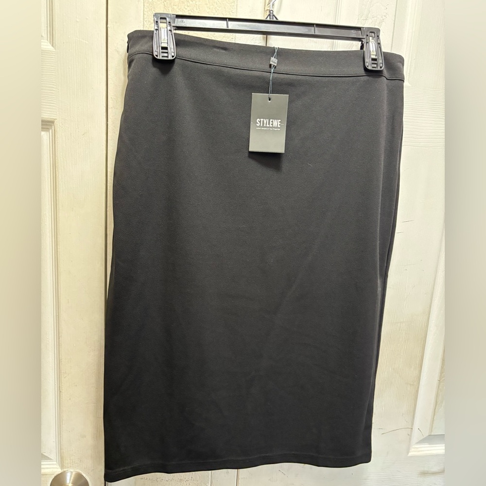 STYLEWE Gray Pencil Skirt Knee-Length Workwear
